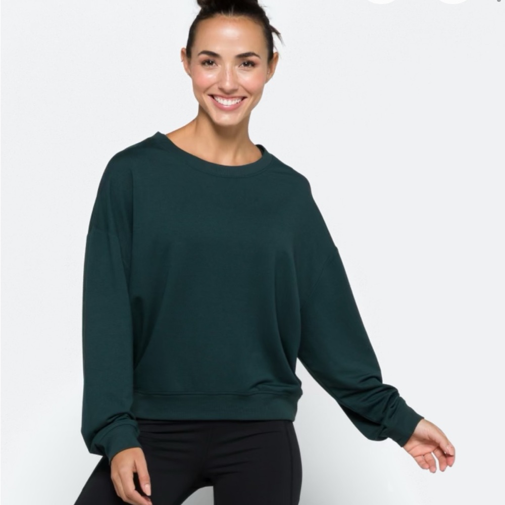 MPG Sport- Dark Green Cruise Knit Pullover Sweatshirt